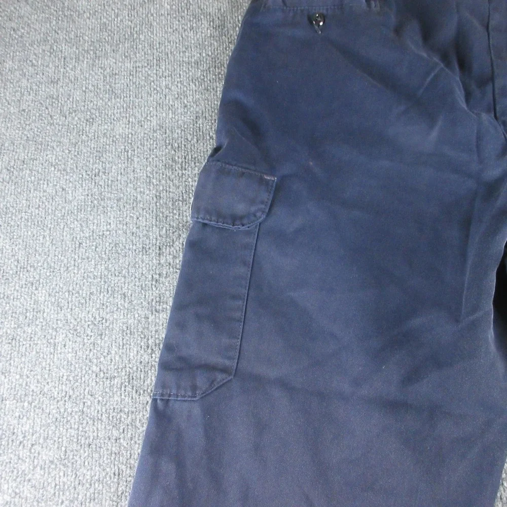 Bulwark Cargo Pants Mens 36x28 Blue Flame Resistant Canvas FR Utility Workwear